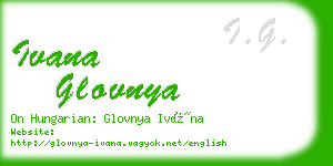 ivana glovnya business card